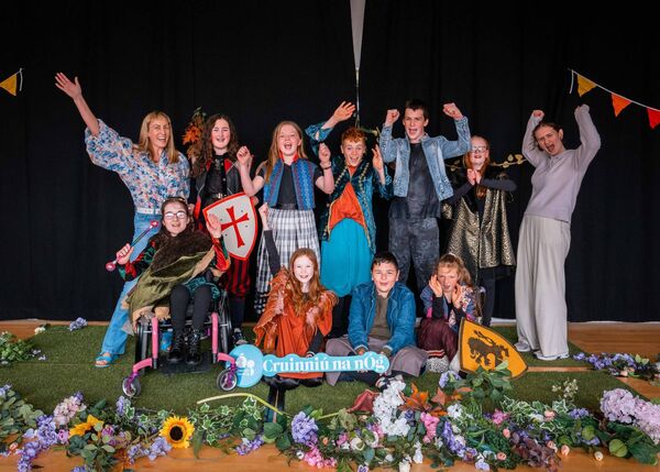 Members of Roscommon County Youth Theatre at the Cruinniú na nÓg celebrations at Roscommon Arts Centre last weekend. Pic: Cian Flynn  