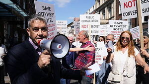 Row breaks out at protest over Government plans to buy CityWest Hotel