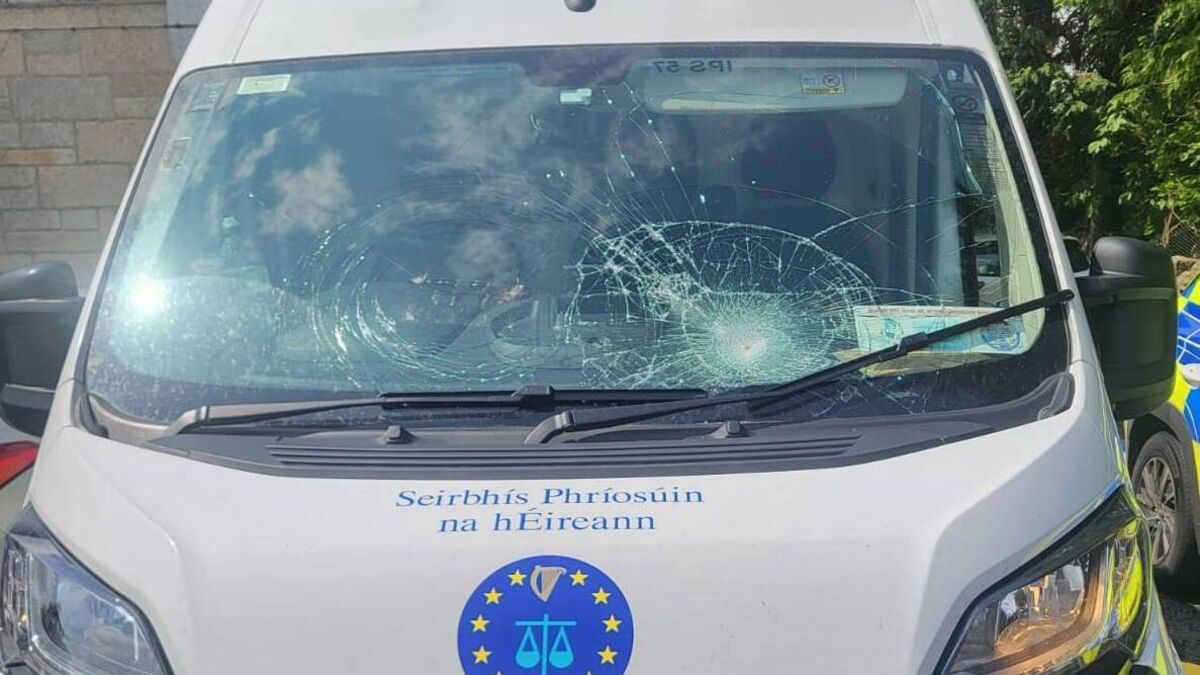 Irish Prison Service vehicle damaged outside sitting of County Roscommon court