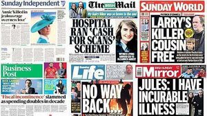 What the papers say: Sunday's front pages What the papers say: Sunday's front pages