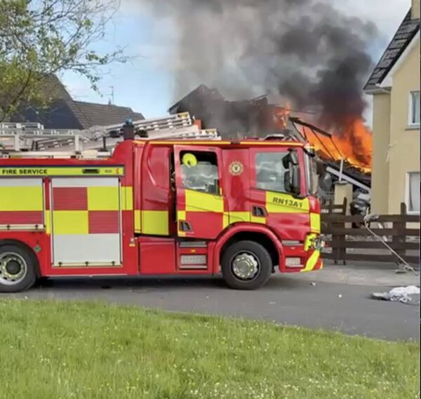 Fire services at the scene. Fire services at the scene.