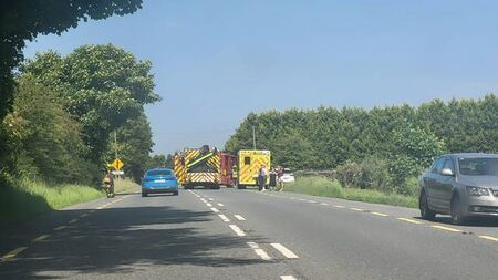 Emergency services at scene of County Roscommon road traffic collision