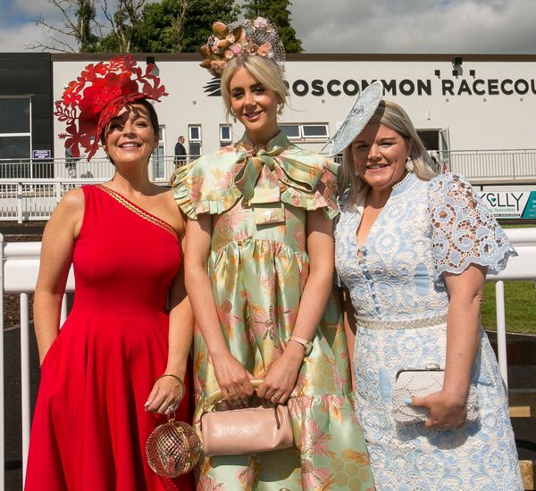 Pictured at the Roscommon Races on Monday evening were Noelle Ryan, Jenny Ryan Roscommon Town, Shirley Nestor, Racecourse Road. 