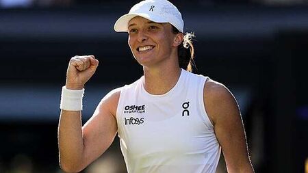 Iga Swiatek surprises herself by breaking through her grass ceiling at Wimbledon