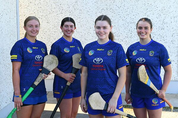 ALL SET: Roscommon camogie players Lilly Murray, Michelle Rogers, Aideen O’Brien and Mairead Lohan ahead of the team’s All-Ireland Premier Junior Camogie semi-final against Armagh on Saturday at Kingspan Breffni Park. Picture: Gerard O’Loughlin