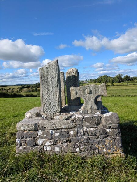 Emlagh Cross has been designated a national monument and is in State guardianship. Emlagh Cross has been designated a national monument and is in State guardianship.