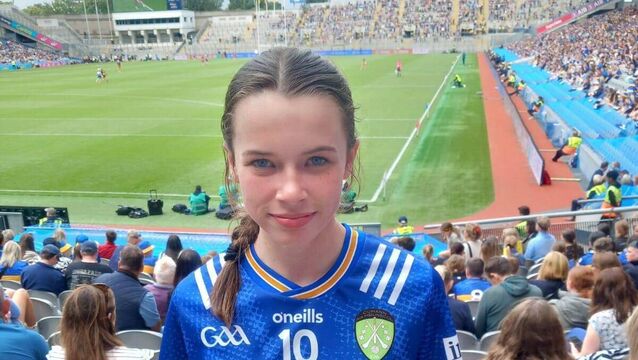 <p>Mia Kelly lined out in the Tipperary colours during last Sunday's Cumann na mBunscol exhibition game at the All-Ireland senior hurling final in Croke Park. </p>