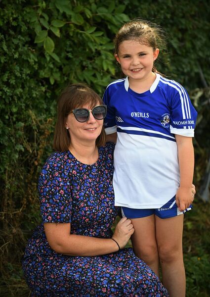 Bernie and Sophie Connaughton, St. Dominic’s, supporting their team during the recent senior hurling championship game against Four Roads in Ballyforan. Picture: Gerard O’Loughlin 
