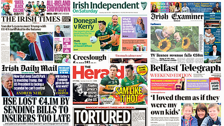 What the papers say: Saturday's front pages