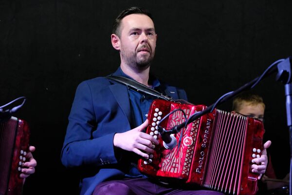 One of the musicians pictured at the opening night of the 45th O'Carolan Harp Festival and Summer School. Pic: David Knight
