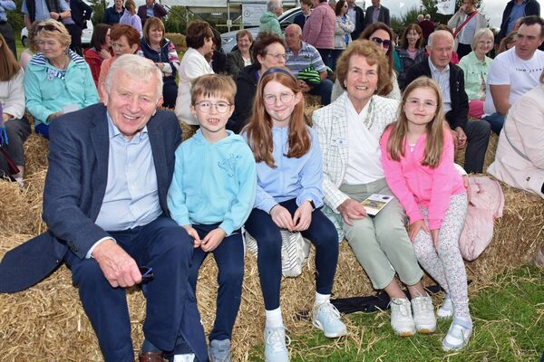 John and Mary Corcoran with their grandchildren at the special Mass at the fifth century ecclesiastical and heritage site of Emlagh, outside of Castlerea, on Friday last. Pic: Yvonne Hanbury John and Mary Corcoran with their grandchildren at the special Mass at the fifth century ecclesiastical and heritage site of Emlagh, outside of Castlerea, on Friday last. Pic: Yvonne Hanbury