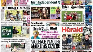 What the papers say: Saturday's front pages What the papers say: Saturday's front pages