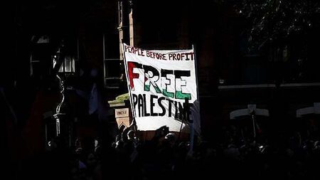 Woman wearing Palestine Action T-shirt arrested in Belfast