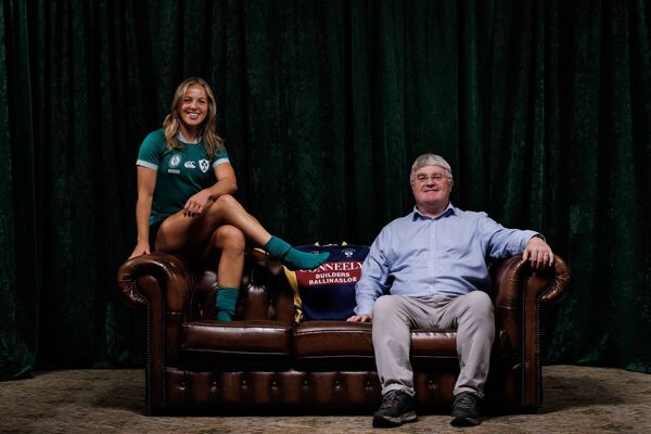 Aoibheann Reilly with her father Stephen. Picture: INPHO/Ben Brady