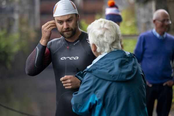 Paul Little getting words of wisdom from his mother Joy. Pic: Mark Kelly