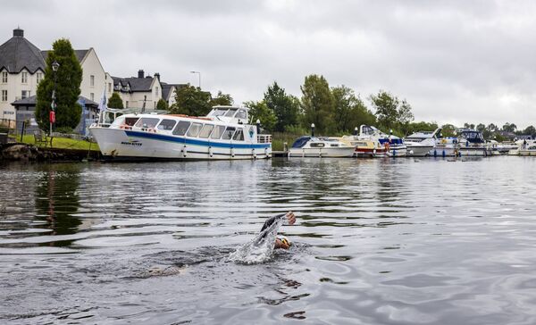 Paul Little continuing his challenge from Carrick-on-Shannon. Pic: Mark Kelly