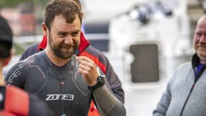 Pictures: Paul swims Shannon in aid of North West STOP