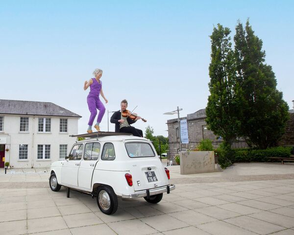 CKD* (Completely Knocked Down) at The Dock, Carrick-on-Shannon featured Edwina Guckian dancing on a Renault 4. Pic: Brian Farrell