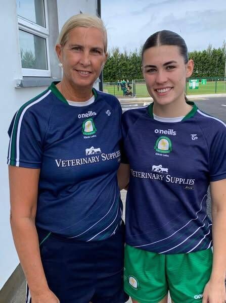 Sandra Shanagher and her daughter Aisling who featured for the Kilbride junior and intermediate ladies' football teams over the weekend. 