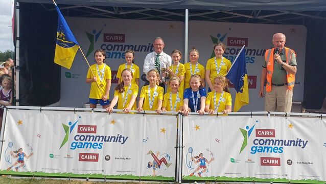 <p>The Taughmaconnell U-12 girls' seven-a-side soccer team that struck gold at last weekend's Cairn Community Games National Finals in Carlow. </p>