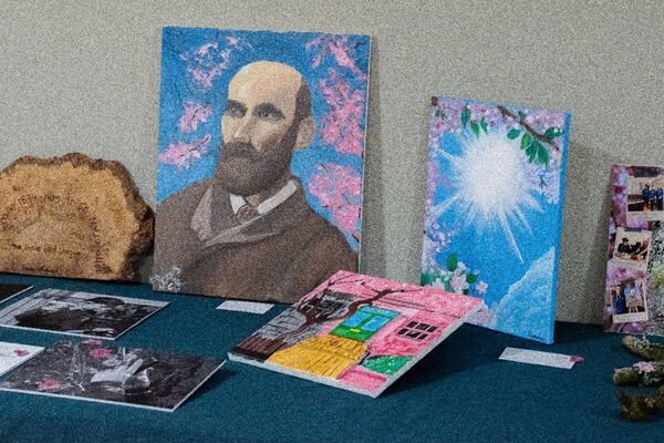 Michael Davitt by Meeko Yu and Cherry Blossoms, by Brooke Coleman. Michael Davitt by Meeko Yu and Cherry Blossoms, by Brooke Coleman.