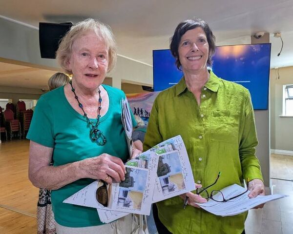 Margaret Gavey and Anna King at The Cherry Blossom Tales exhibition. Pic: Eithne Gallagher. Margaret Gavey and Anna King at The Cherry Blossom Tales exhibition. Pic: Eithne Gallagher.