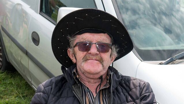 <p>Michael McHugh from The Plains Boyle,was relaxing at the recent Mohill Show. Pic: Gerry Faughnan</p>