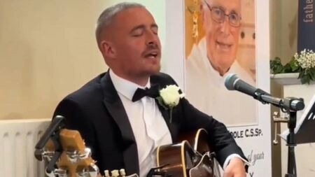 Famous singer performs at local church wedding