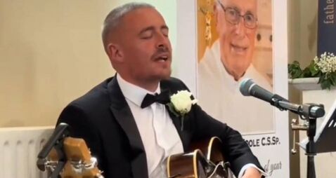 Famous singer performs at local church wedding