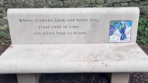 Memorial bench restored after being vandalised Memorial bench restored after being vandalised