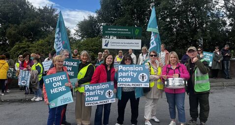 Roscommon school secretaries and caretakers continue strike action