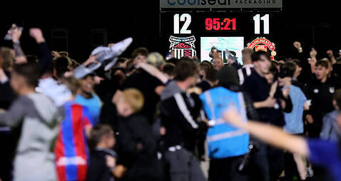 Grimsby fined by EFL for fielding ineligible player in cup win over Man Utd
