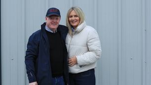 <p>Western Gaels supporters, Martin and Ann Dowd, at last Friday evening's senior football championship clash against Elphin in Kilbride. Picture: Bernie O'Farrell</p>