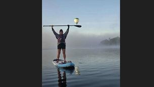 <p>Jo Scutt tries an interesting balancing act with a hot air balloon over Lough Key.</p>