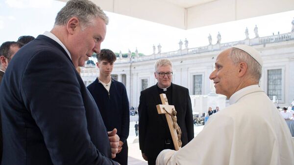 Local MEP and family meet Pope Leo to commemorate famous ancestor