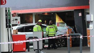 Emergency services respond to car smashing into Limerick filling station