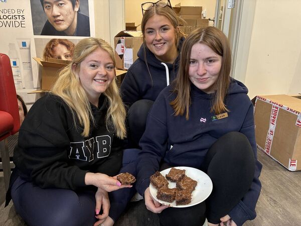 Time for Cake:Mia Doyle, Amy McDermot, and Leah McHugh taking a break at Kearney's Chemist in Castlerea. 