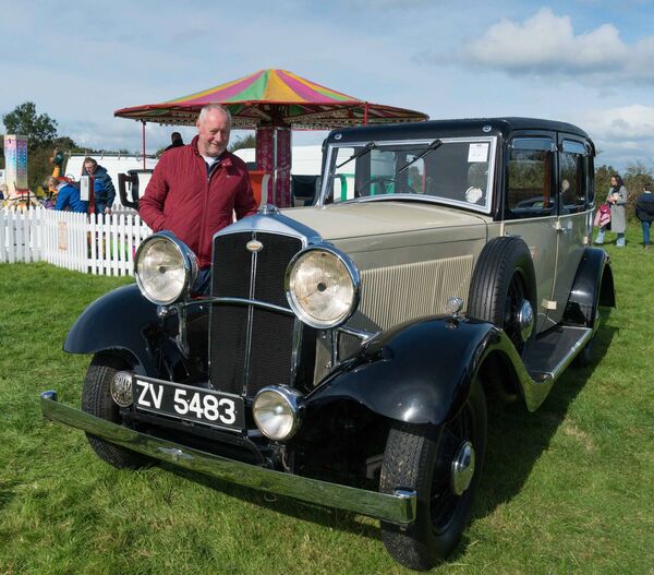 Brendan Glennon from Lanesborough with his 1934 Wolseley 2160 County at the Sliabh Ban Harvest Festival. Pic: Gerry Faughnan