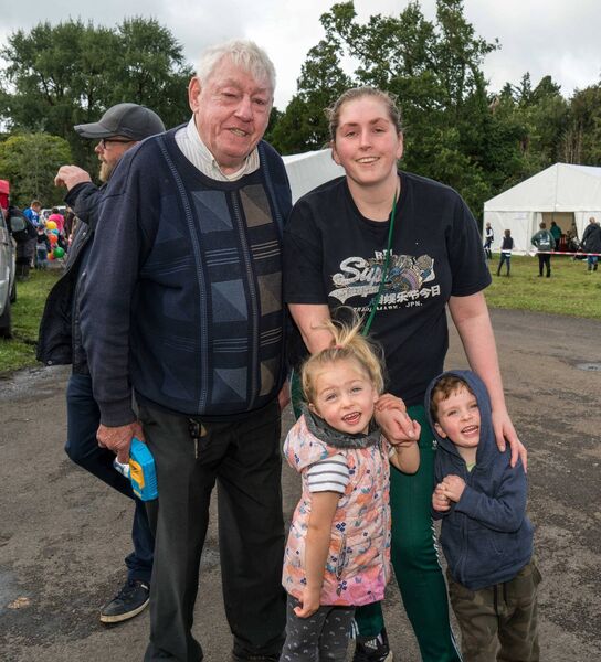 John Joe and Laurna Cahill from Tarmonbarry with Grace and Michael at Strokestown Show. Pic: Gerry Faughnan 