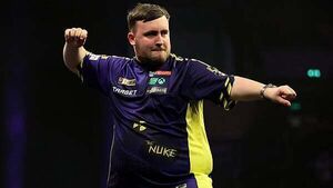 Luke Littler wins in straight sets despite historic Gian van Veen performance Luke Littler wins in straight sets despite historic Gian van Veen performance