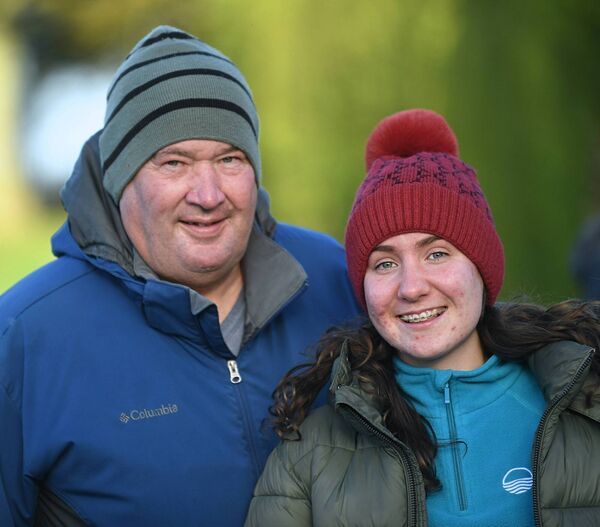 Brian and Aoife Kennelly, St. Faithleach’s, at Saturday evening's senior football championship semi-final against Pádraig Pearses in Kiltoom. Picture: Gerard O'Loughlin