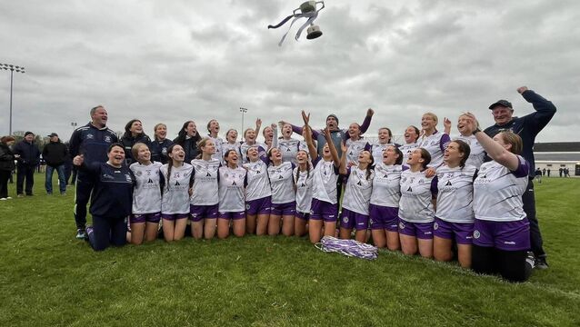 <p>The St. Dominic's team that were crowned county champions. Picture: Roscommon Camogie.</p>