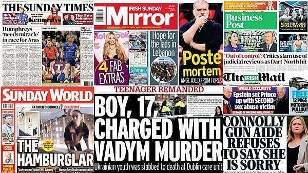 What the papers say: Sunday's front pages