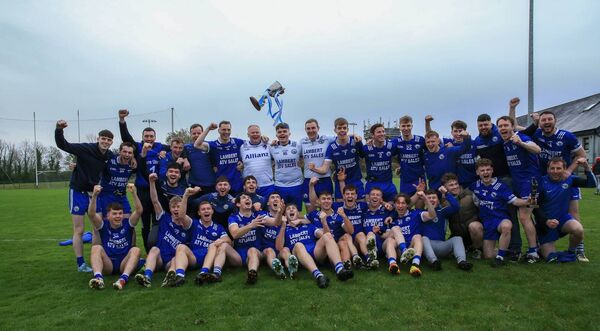 BACK WHERE WE BELONG: The St. Croan's junior football panel celebrate becoming Junior A football champions following their comfortable nine-point victory against Ballinameen in Strokestown on Saturday afternoon. Picture: Bernie O'Farrell BACK WHERE WE BELONG: The St. Croan's junior football panel celebrate becoming Junior A football champions following their comfortable nine-point victory against Ballinameen in Strokestown on Saturday afternoon. Picture: Bernie O'Farrell