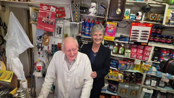 Presidential candidate Catherine Connolly paid a visit to Tom Flynn's shop in Castlerea earlier today. Presidential candidate Catherine Connolly paid a visit to Tom Flynn's shop in Castlerea earlier today.