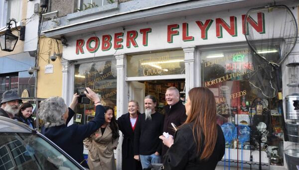 Independent Presidential candidate Catherine Connolly taking a photograph of Cllr Leah Cull, Deputy Claire Kerrane, MEP Luke 'Ming' Flanagan and Deputy Martin Kenny outside Tom Flynn's shop in Castlerea. Pic: Liam Reynolds Independent Presidential candidate Catherine Connolly taking a photograph of Cllr Leah Cull, Deputy Claire Kerrane, MEP Luke 'Ming' Flanagan and Deputy Martin Kenny outside Tom Flynn's shop in Castlerea. Pic: Liam Reynolds