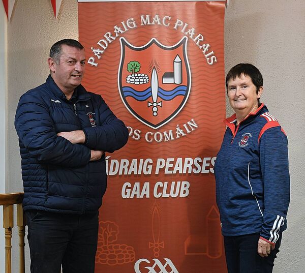 Pádraig Pearses Football Chairperson, Tom Keogh, and Teresa Fitzgibbon, Pádraig Pearses GAA Club Chairperson looking forward to Sunday's county senior football final against St. Brigid's at King and Moffatt Dr. Hyde Park. Picture: Gerard O'Loughlin Pádraig Pearses Football Chairperson, Tom Keogh, and Teresa Fitzgibbon, Pádraig Pearses GAA Club Chairperson looking forward to Sunday's county senior football final against St. Brigid's at King and Moffatt Dr. Hyde Park. Picture: Gerard O'Loughlin