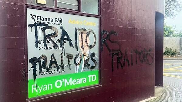 Graffiti on office an ‘attempt to intimidate me and my team’, Fianna Fáil TD says