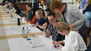 <p>Checking the figures at the count centre in Roscommon. Pic: Gerard O'Loughlin</p> <p>Checking the figures at the count centre in Roscommon. Pic: Gerard O'Loughlin</p>