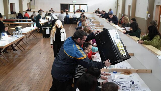 <p>The scene at the count centre in Roscommon. Pic: Gerard O'Loughlin</p>